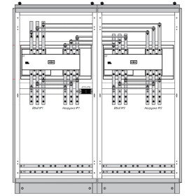 Шкаф АВР-PRS 630А, с секционным выключателем, 2 ввода, CHINT