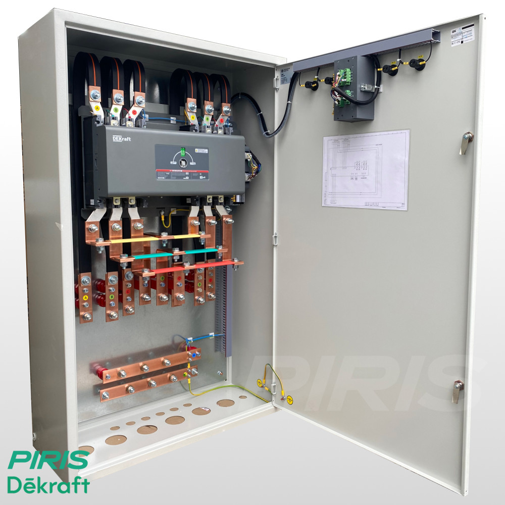 Шкаф АВР 250А, моноблок, 2 ввода, Dekraft