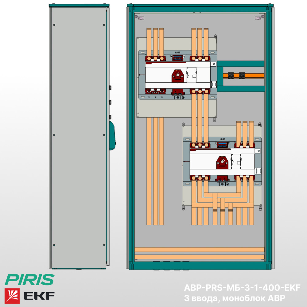 Шкаф АВР 400А, моноблок, 3 ввода, EKF